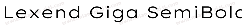 Lexend Giga SemiBold字体转换